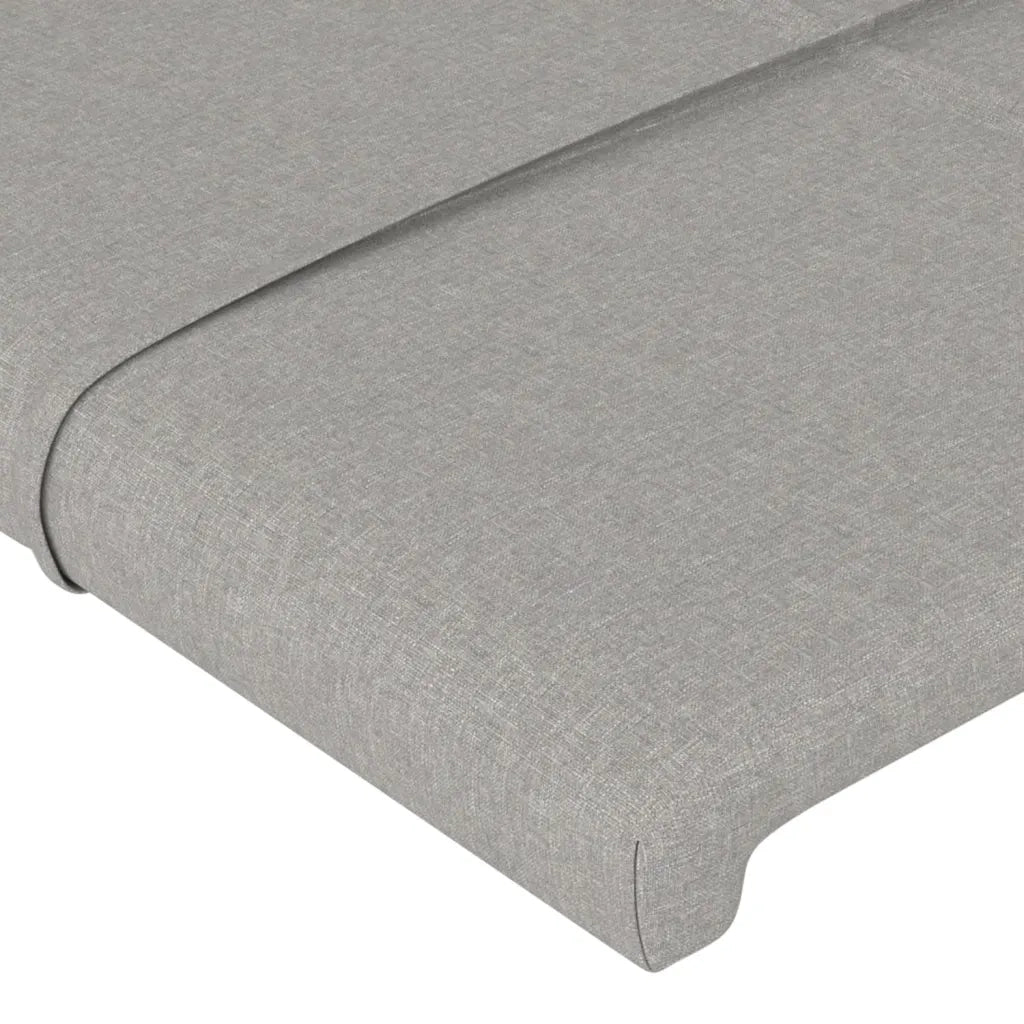 Testiera | Testata ad Orecchio Grigio Chiaro 83x16x118/128 cm in Tessuto