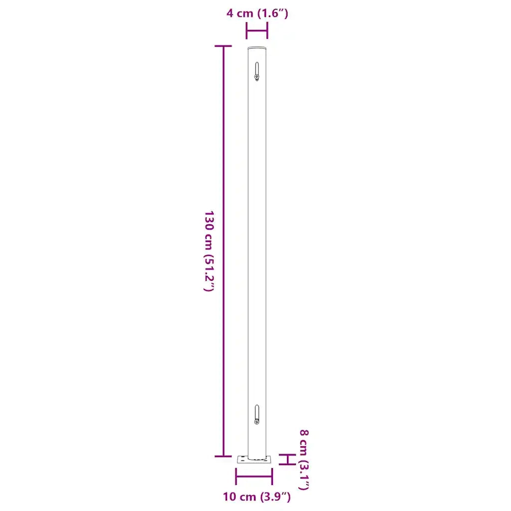 Tenda Laterale Retrattile per Patio 220x314 cm Nera 313423
