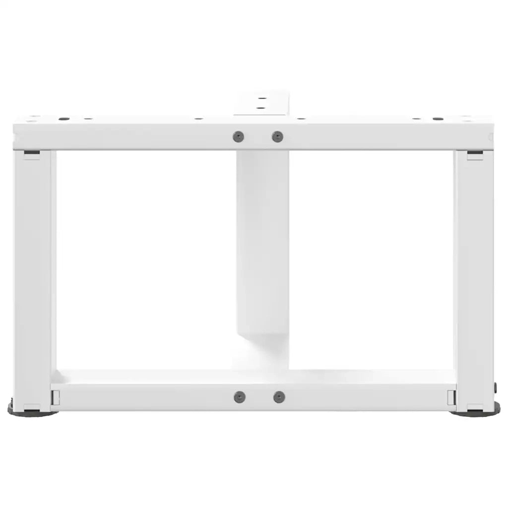 Gambe per Tavolino da Caff¨¨ a Forma di T 2 pz-Set di 2 Gamba per Tavolo Bianche 40x25x(30-31) cm Acciaio