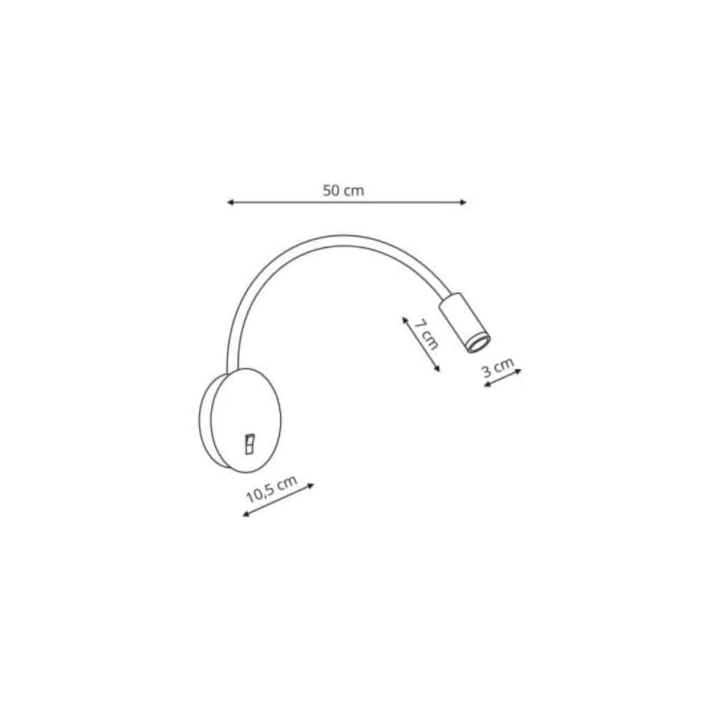 Applique Senise bianca flessibile LED 3W Light Prestige