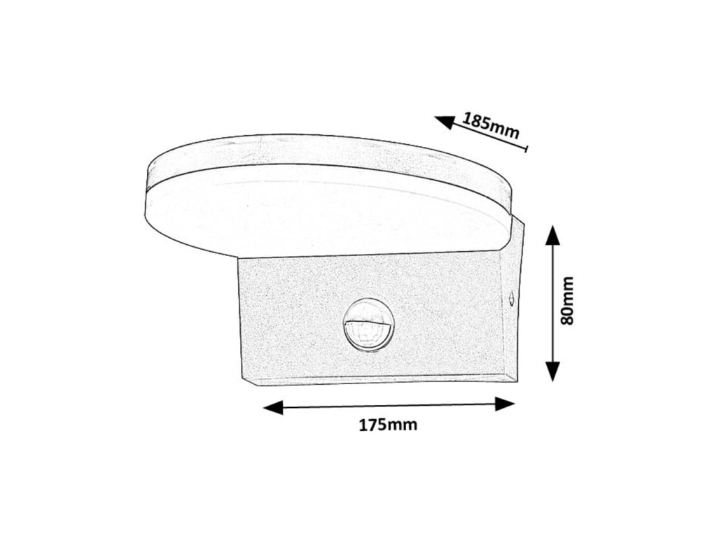Applique esterna con sensore LED 9W CCT IP54 Batida Rabalux