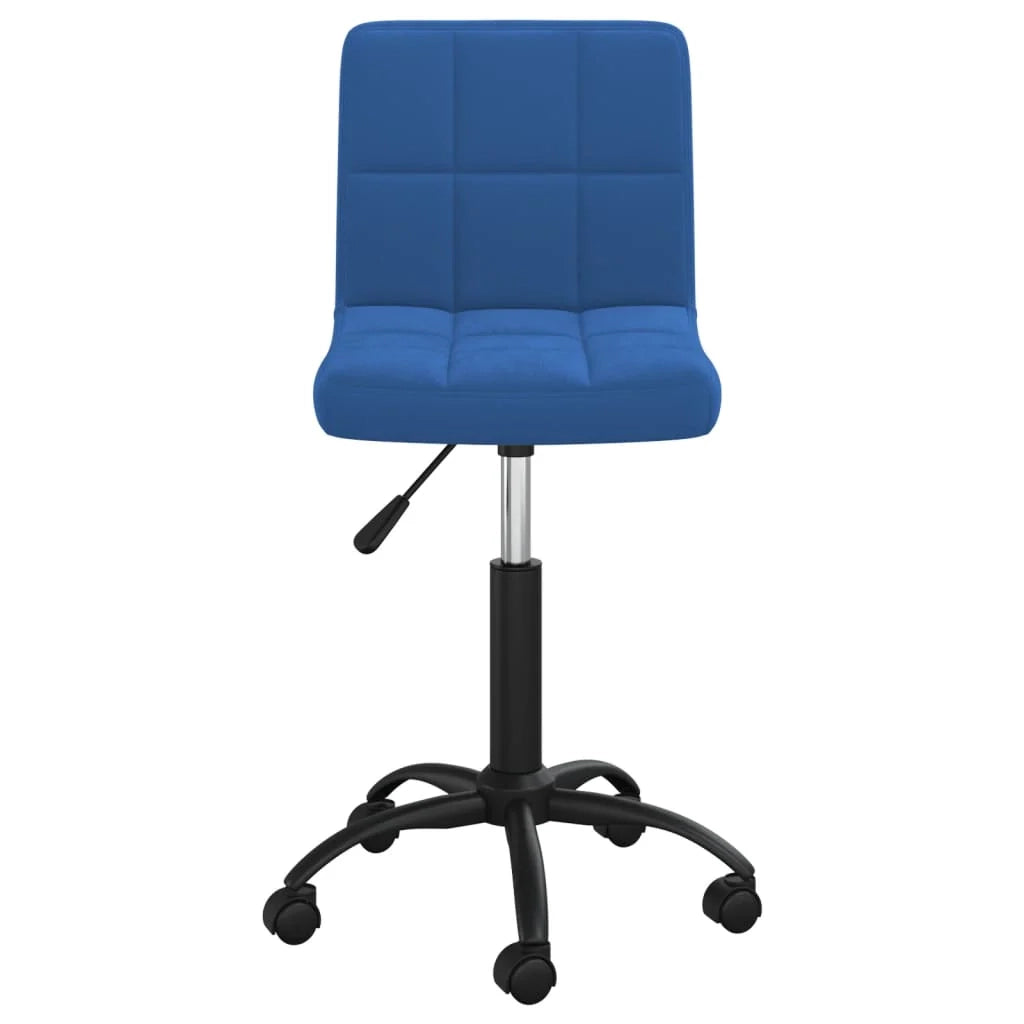 Sedia girevole/poltrona/seduta per ufficio/studio in velluto blu 02_0024093