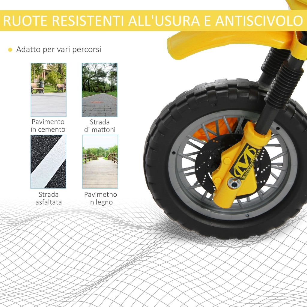 Moto Elettrica per Bambini ¨C Minimal ¨C Giallo 102x53x66cm