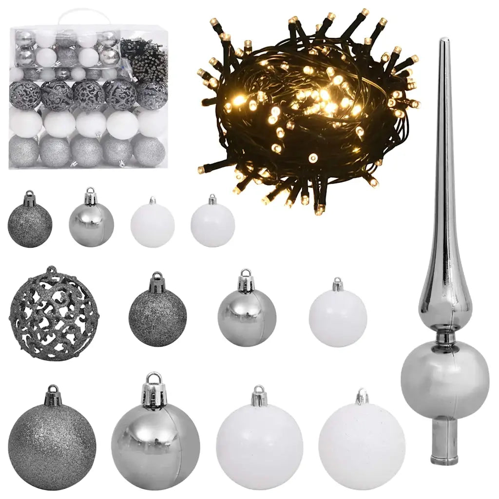 Albero di Natale artificiale con luci integrate Verde 210 cm 3396774