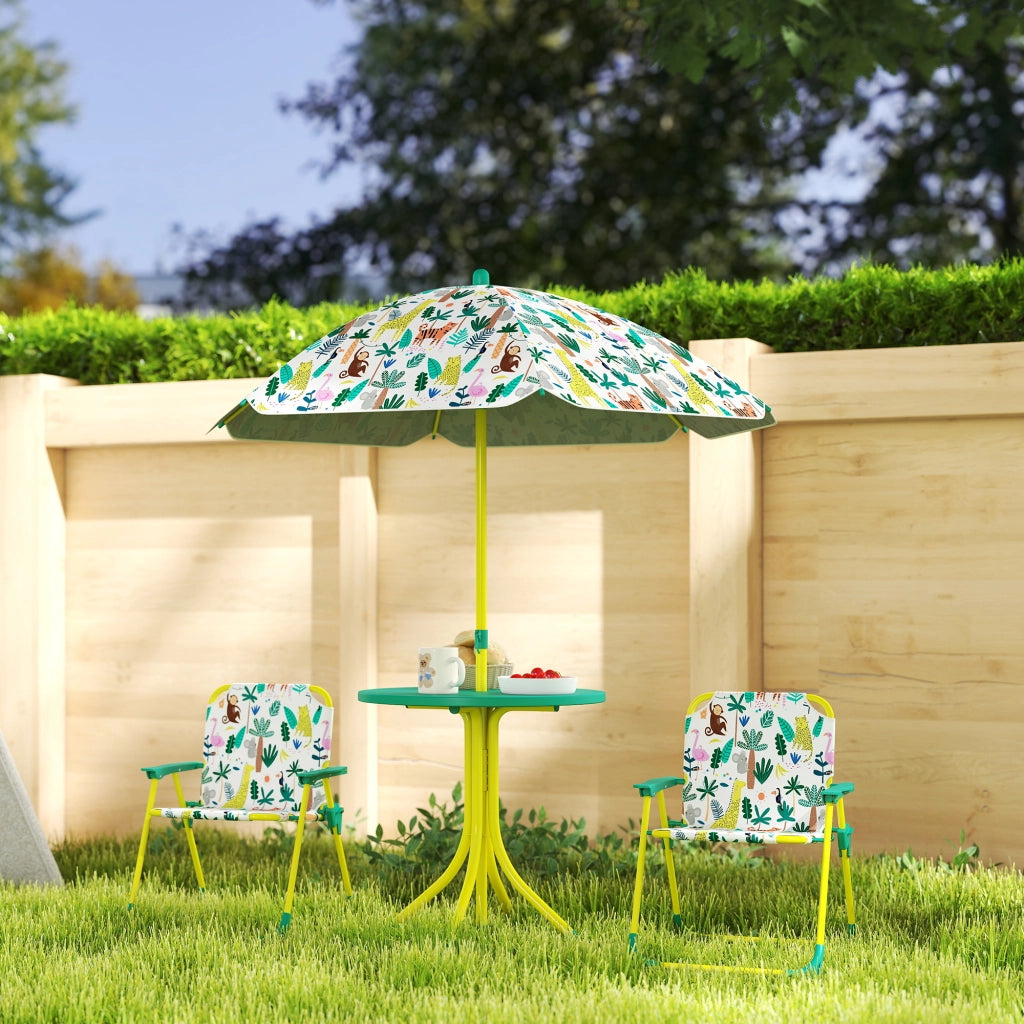 Set tavolo e sedie bambini ¨C zephmum ¨C 4 pezzi, verde