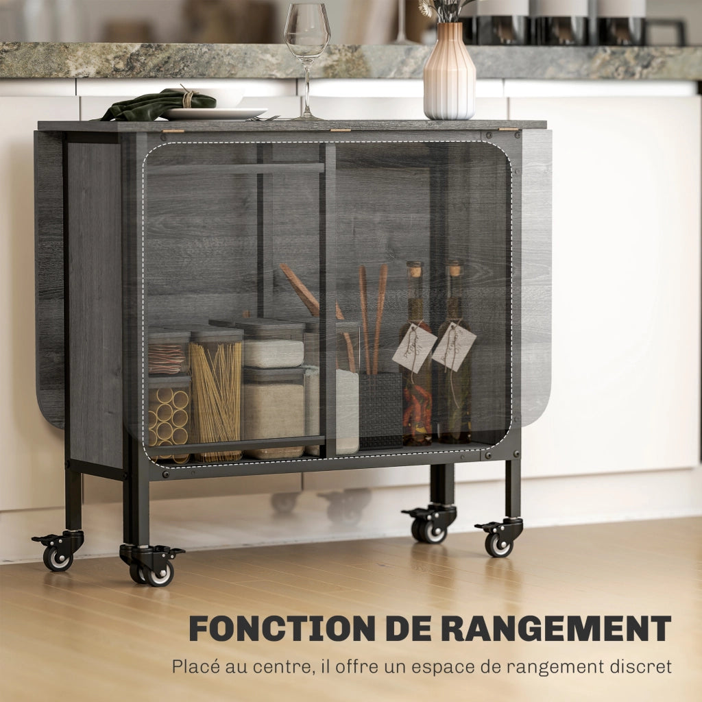 Tavolo da pranzo allungabile pieghevole ¨C Minimal ¨C Grigio 90x90x75 cm
