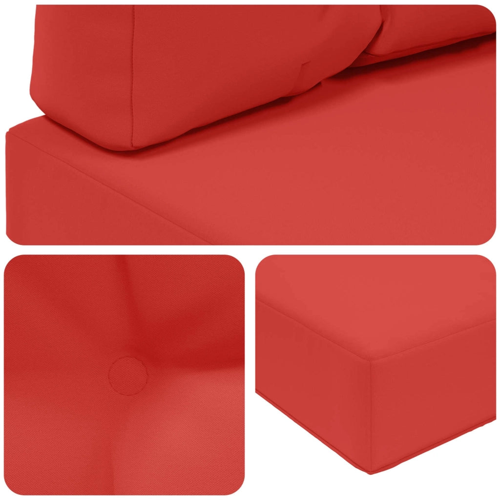 Cuscino per divano da esterno 2 pcs Rosso Poliestere 900852