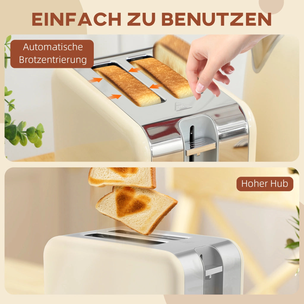 Set Bollitore e Tostapane ¨C Minimal ¨C 2200W, 7 livelli, crema
