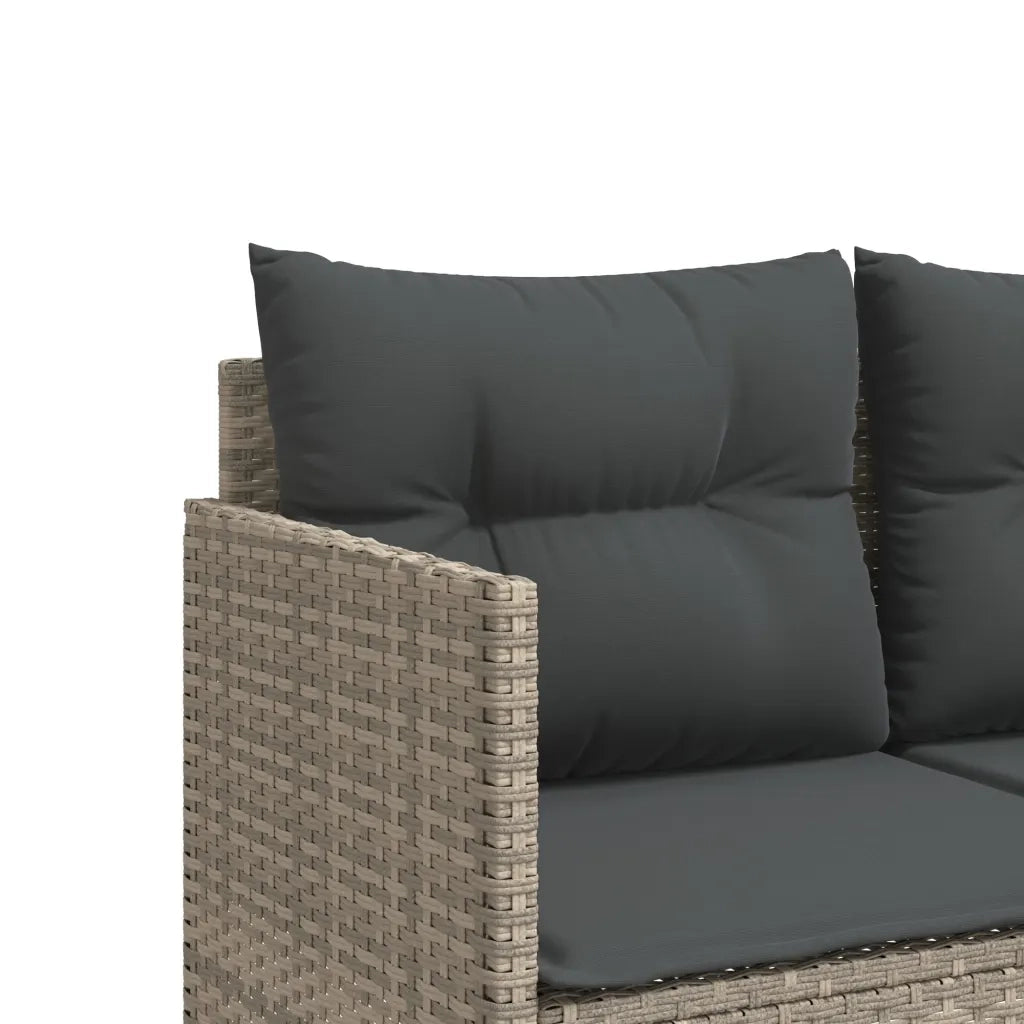 Set Divano da Giardino 5pz con Cuscini Grigio Chiaro Polyrattan 3261526