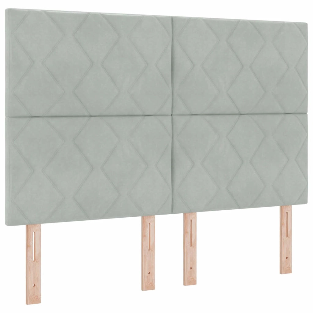 Letto box spring con materasso Grigio Chiaro 140 x 200 cm 3455126