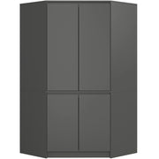 Armadio ad angolo AKORD S100 Grigia Grafite 100 cm 4 ante 100x50x180 cm