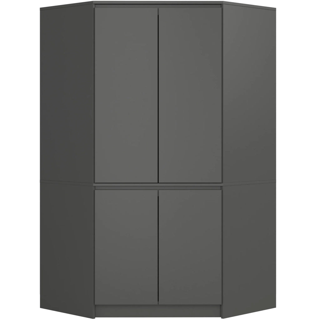 Armadio ad angolo AKORD S100 Grigia Grafite 100 cm 4 ante 100x50x180 cm
