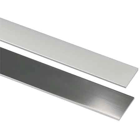 PROFILO PER RIVESTIMENTO PIATTO 15x2 mm - satinato - barra 2 mt 753 - 10 metrilineari- ARCANSAS
