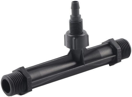 Iniettore di sostanza Kunststof Zwart - Tubo di irrigazione - Sistema Venturi - Duraturo - Resistente alla corrosione - Connettori G1/2