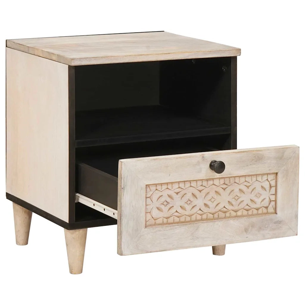 Armadio da Notte Bianco 40 x 33 x 46 cm Legno ingegnerizzato 4018122