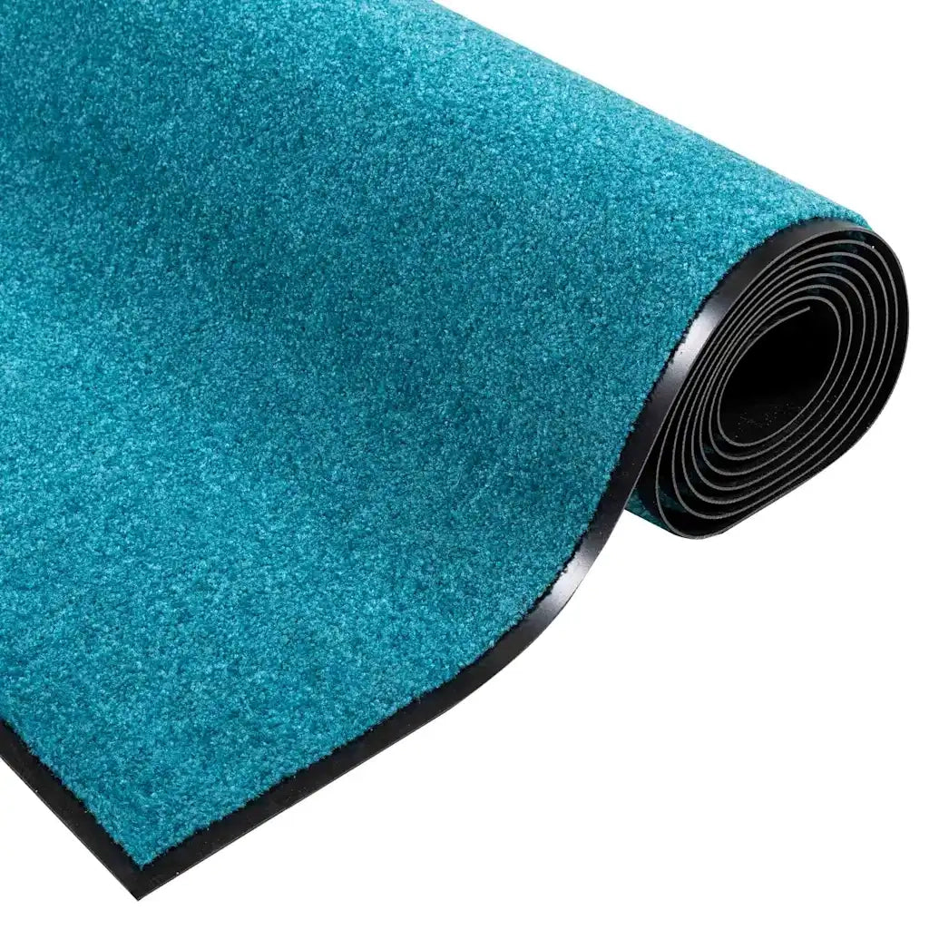Tappetino Altro Ciano e Nero 120 x 250 cm Poliammide e PVC 4100749