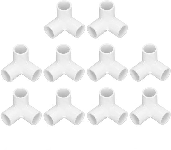 Connettori PVC a T per irrigazione a goccia da 10 pezzi