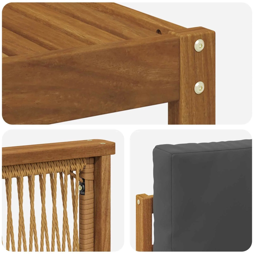 Set divani Legno di Acacia Massello 3384868