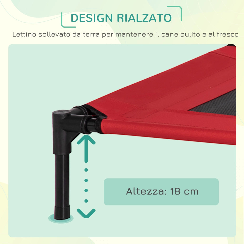 Brandina per Cani da Esterno e Interno ¨C Xylo ¨C Rosso 76x61x18 cm