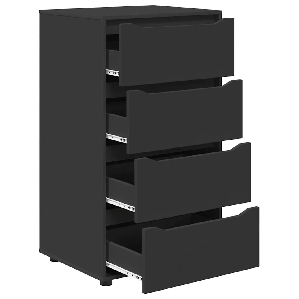 Armadi di Stoccaggio 2 pcs Nero 60 x 48 x 105 cm