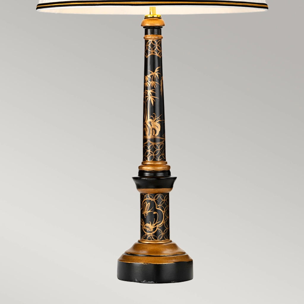 Lampada da tavolo Strasbourg nera oro 87cm E27 Designer Lightbox