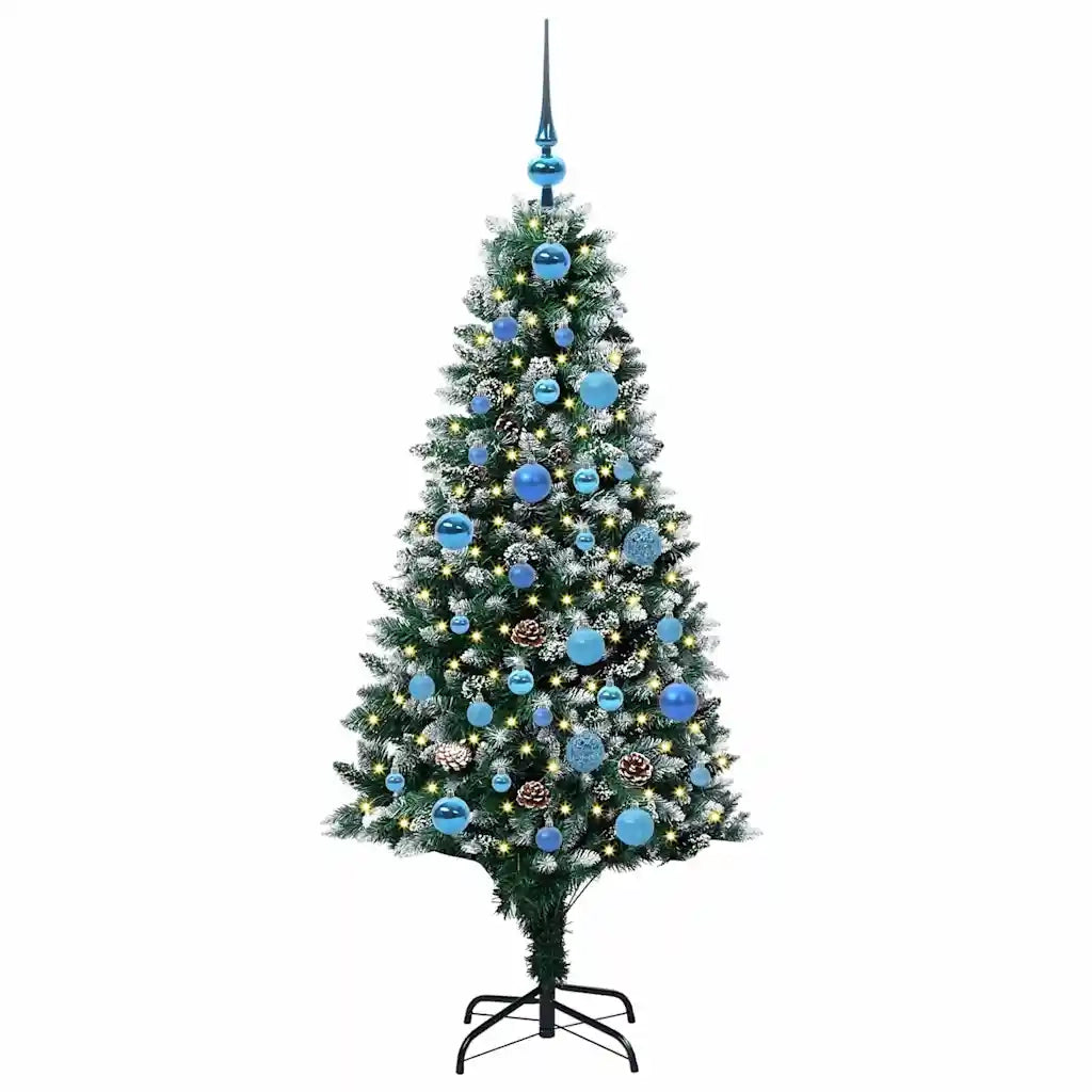 Albero di Natale artificiale con 150 LED Verde 150 cm 3396258