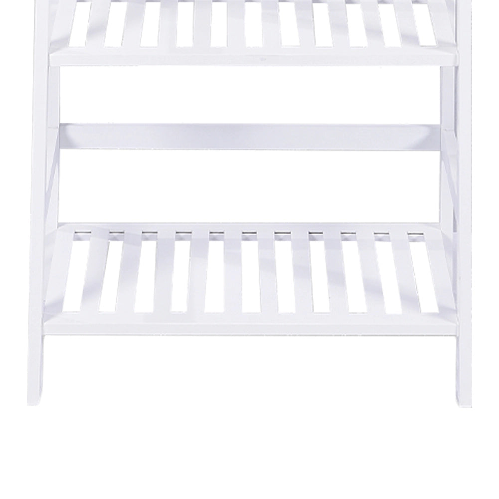 Libreria Scaffale Multiuso in Legno di Bambu 4 Ripiani 116x48x32cm Casa Ufficio