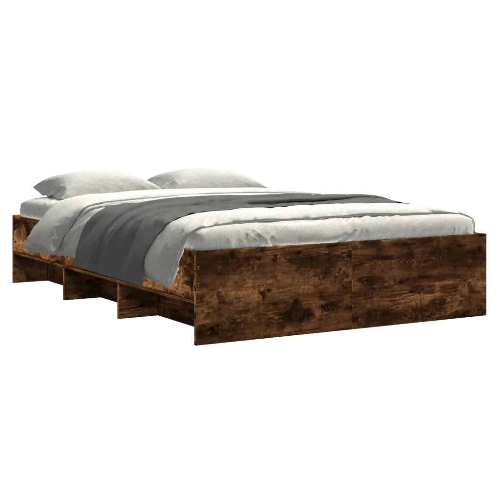 Giroletto senza Materasso-Struttura Letto Rovere Fumo 140x200 cm in Truciolato 653411