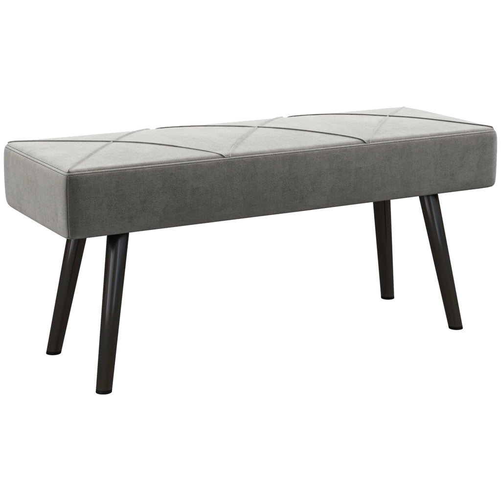 Panca letto imbottita ¨C Minimal ¨C Grigio 100x36x45 cm