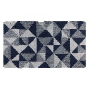 TAPPETO GEOMETRIC 55X100CM DARK DENIM IN COTONE
