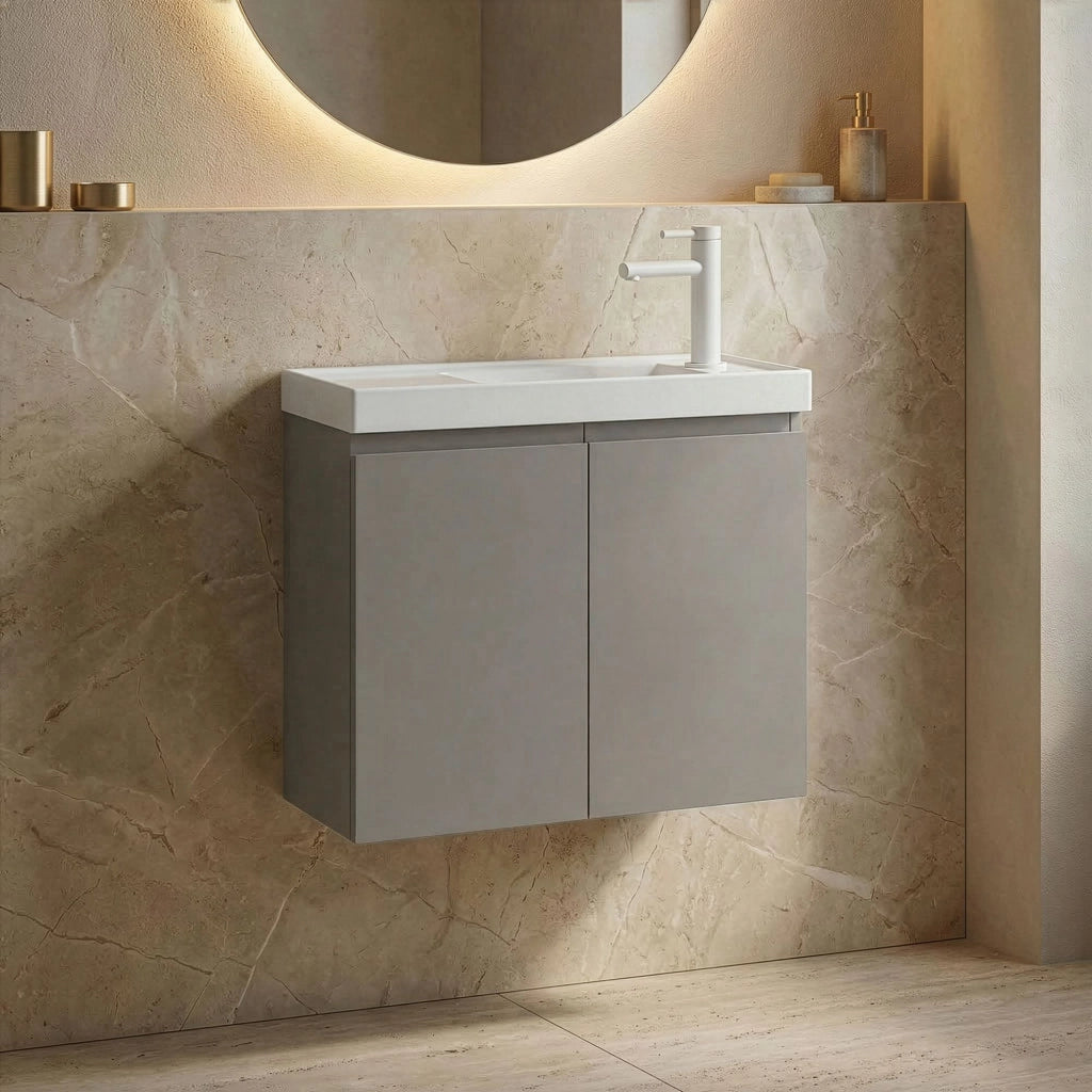 Mobile lavabo "Ferla 60" - 60 x 22 x 50 cm - Matte Mink