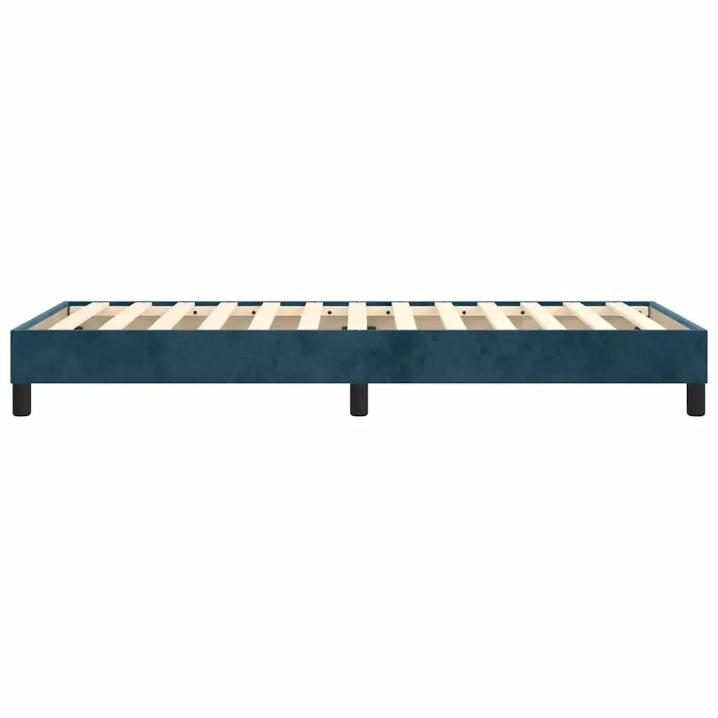 Struttura Letto a Rete a Molle-Giroletto Blu Scuro 90x200 cm in Velluto 778783