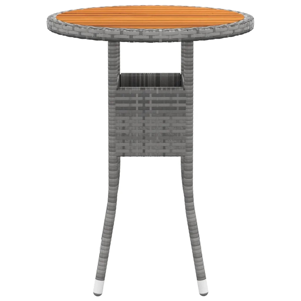 Set da Pranzo per Giardino 3 pz in Polyrattan Grigio 3058467