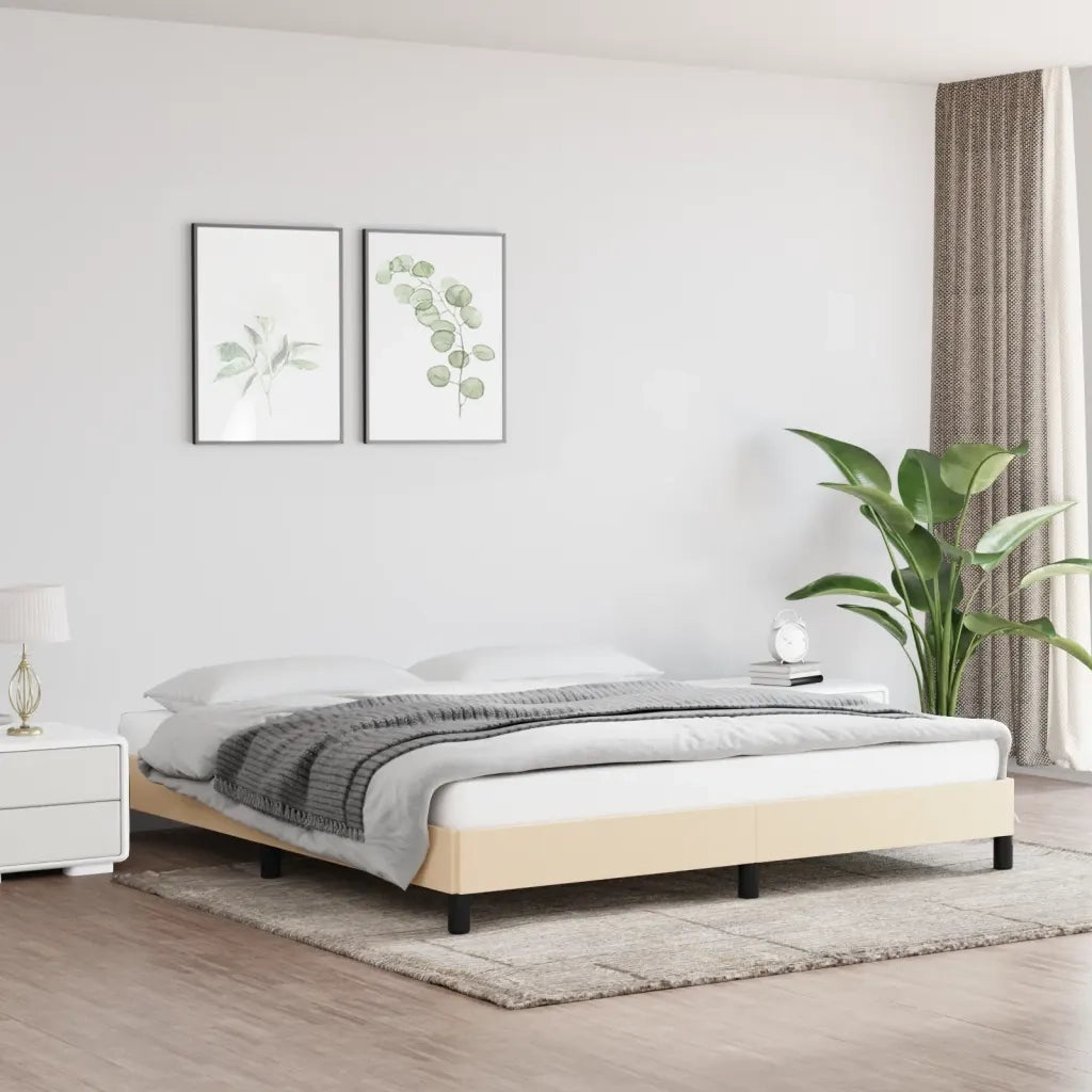 Giroletto senza Materasso Crema 160x200 cm in Tessuto 346733