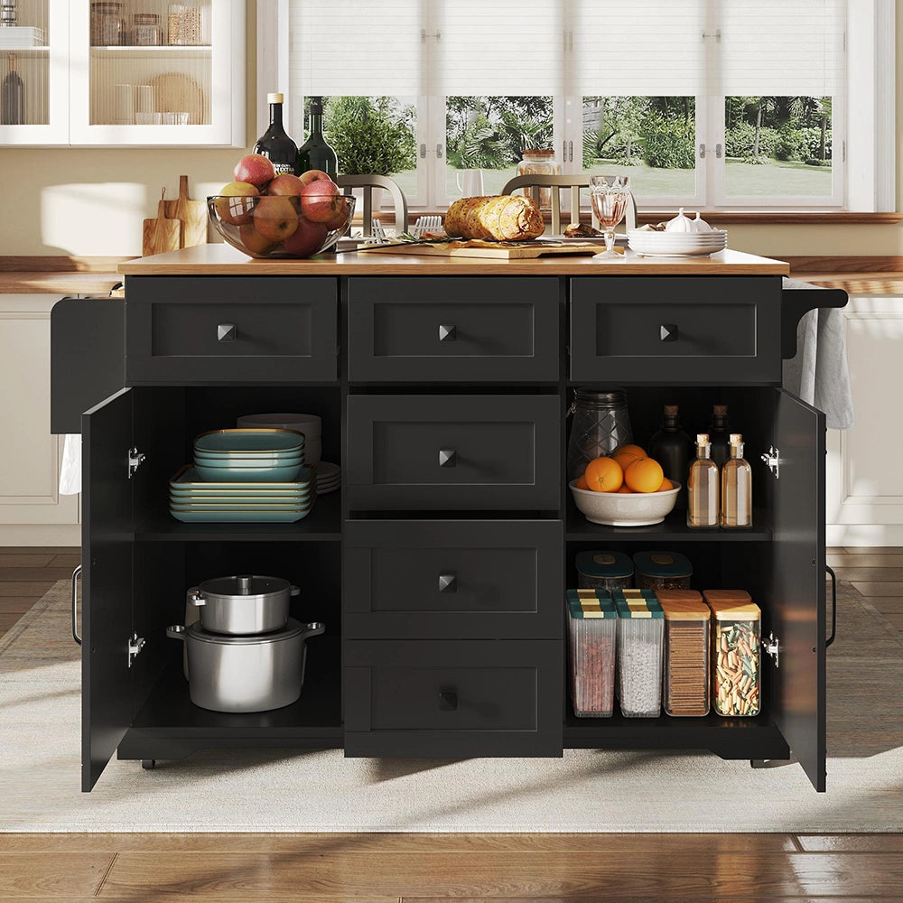 Isola cucina premium - Xylo - mobile con ruote nero