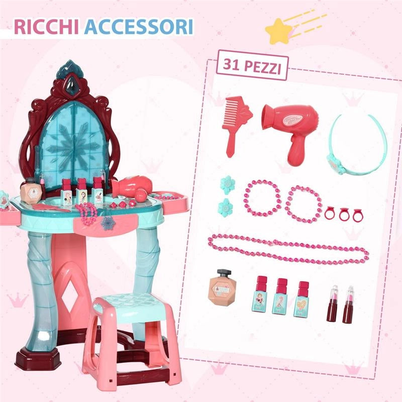 SET TOELETTA CON SGABELLO PER BAMBINI DA 3-6 ANNI CON LUCI MUSICA E ACCESSORI