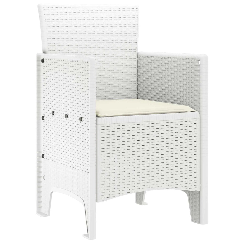 Sedia da Giardino 4 pcs Bianco 53 x 49 x 85 cm Polipropilene 847482