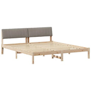 Letto matrimoniale | Letto per adulti | Struttura del Letto con testiera Marrone e taupe 180 x 200 cm