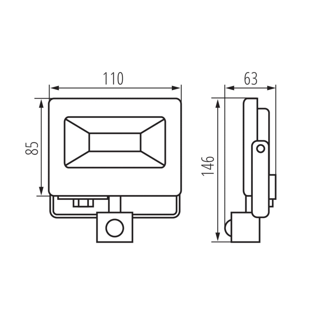 Faretto LED Kanlux Antem 10W 4000K con sensore IP44
