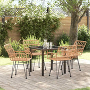 Set da Pranzo per Giardino 5 pcs Marrone