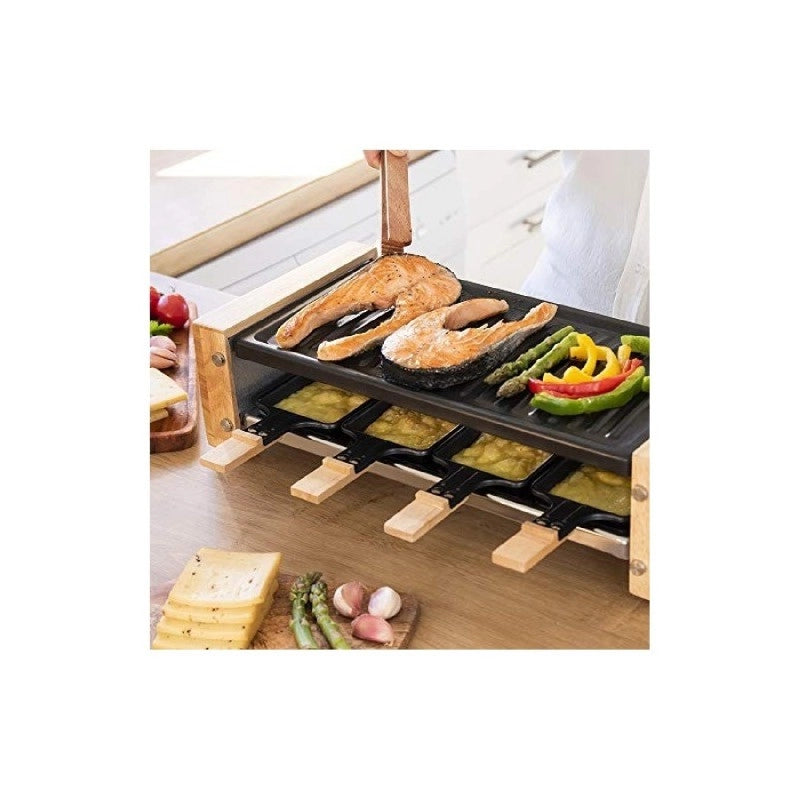 CECOTEC 03090 - Raclette Cheese&Grill 8200 Wood Black