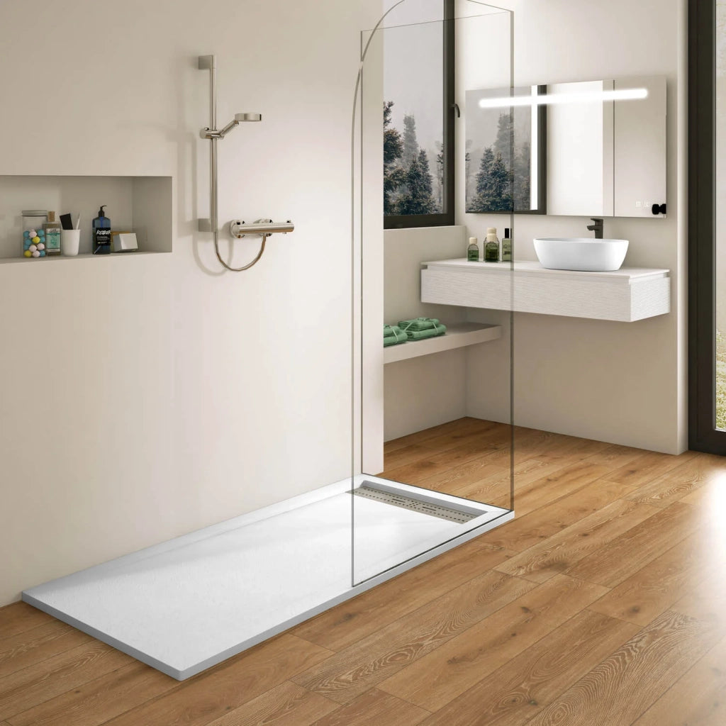 Piatto doccia BIDAI 80x130 cm Nuvola griglia in acciaio