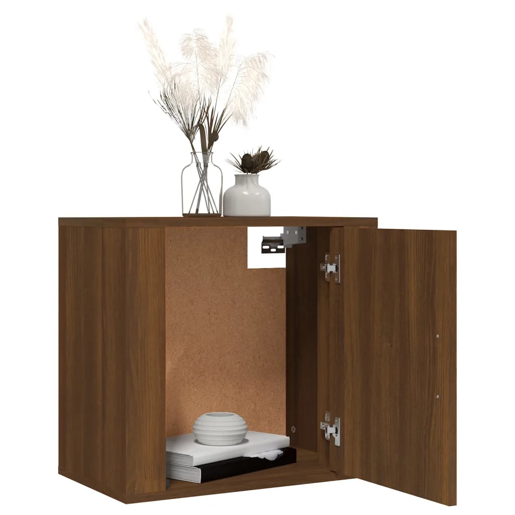 Comodino a Muro Rovere Marrone 50x30x47 cm 816878