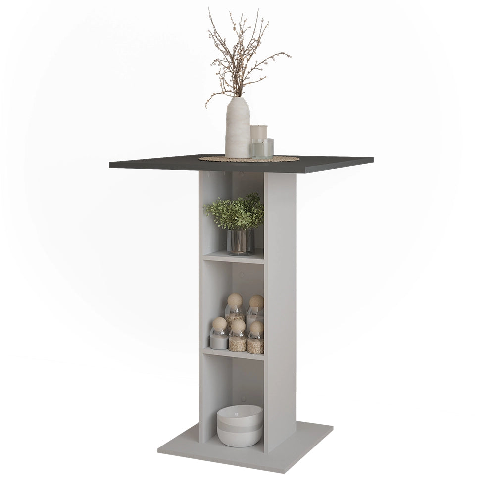 Vicco Tavolo da bar Antracite/bianco 75 x 75 cm