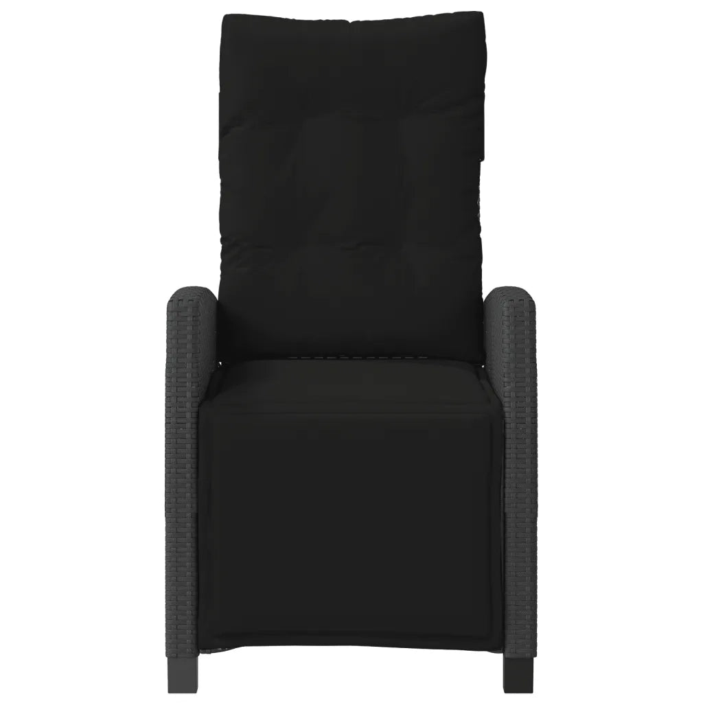 Set da Bistrò 3 pz con Cuscini Nero in Polyrattan 365249