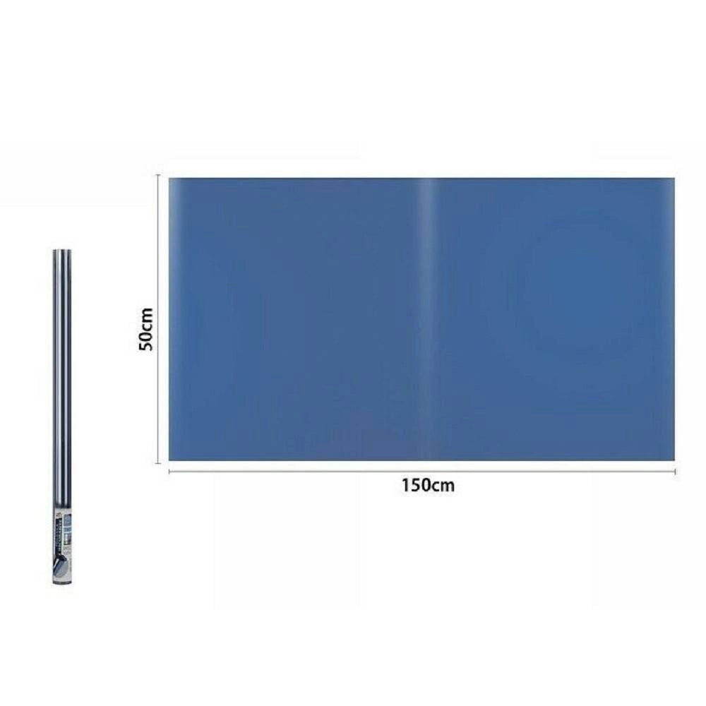 Trade Shop - Rotolo Pellicola Per Finestre Oscurante Blu 150 X 50 Cm Adesiva Vetro 70871 -