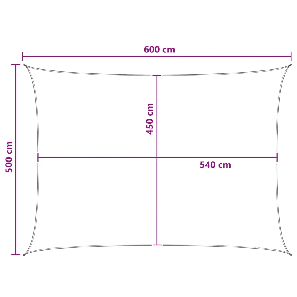 Telo Ombra Giallo e Bianco 5 x 6 m HDPE 42032838