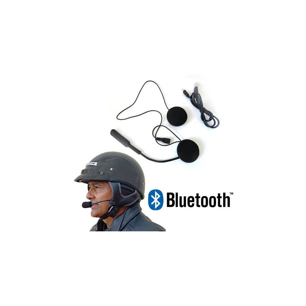Trade Shop - Interfono Bluetooth Impermeabile Per Casco Moto Mp3 Bt Microfono Auricolari -