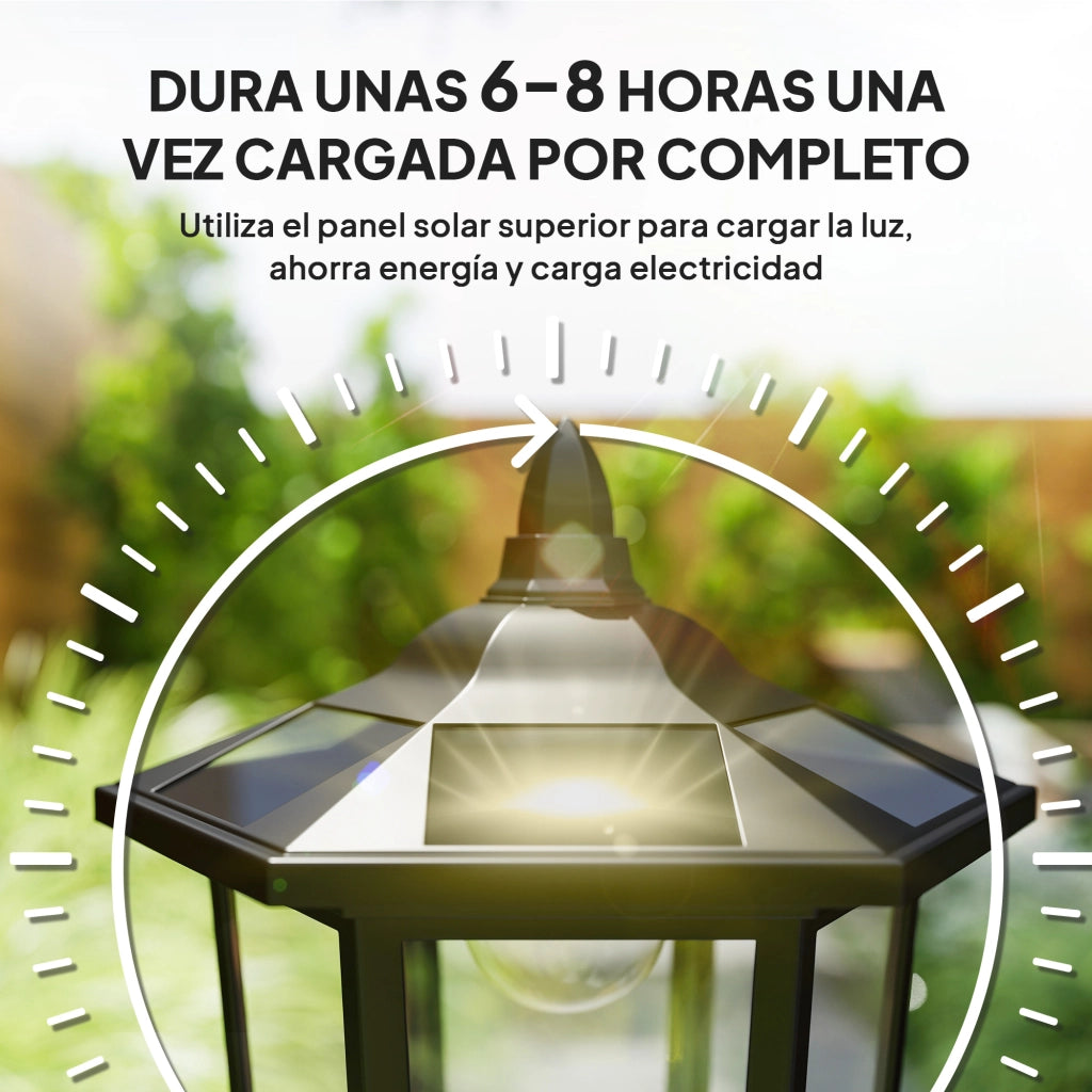 Lampada Solare da Giardino ¨C Minimal ¨C Nero 26,5x177 cm