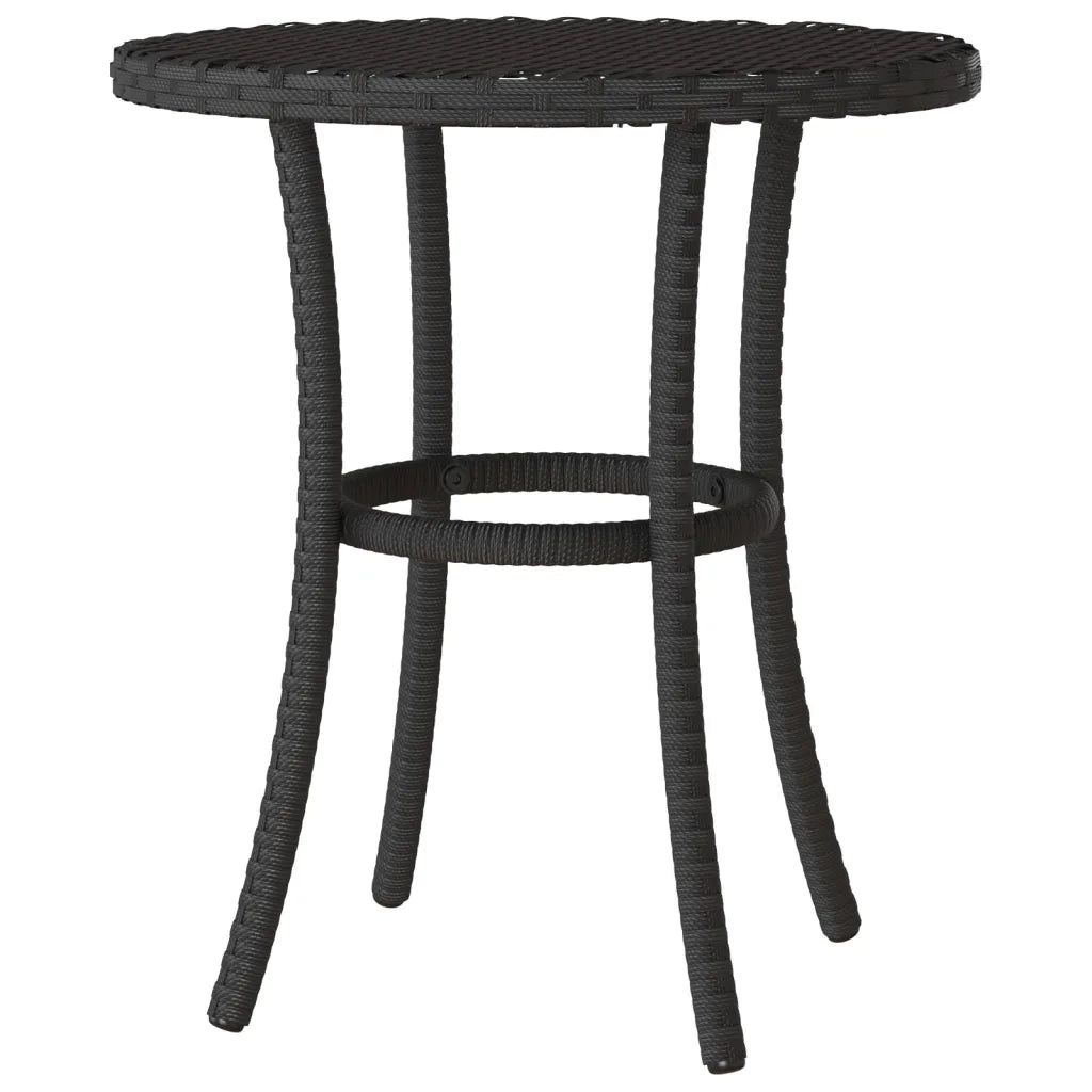 Set da Bistrò 3 pz con Cuscini Nero in Polyrattan 365176